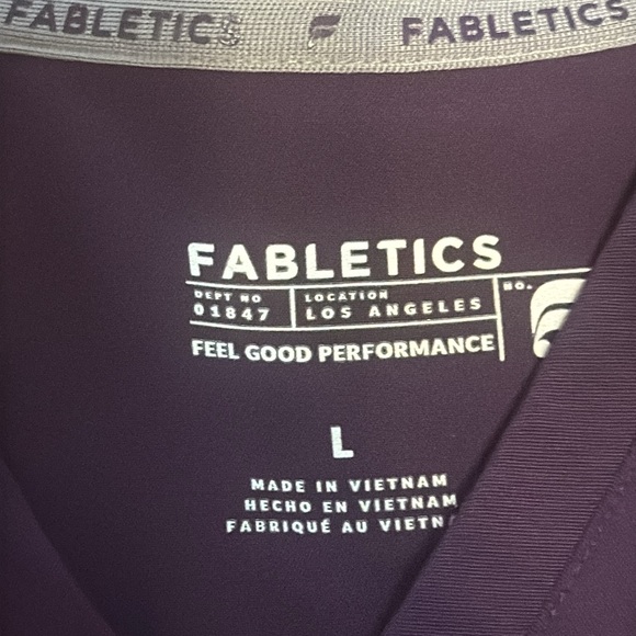Fabletics Deep Purple Short Sleeve Top - Picture 2 of 4
